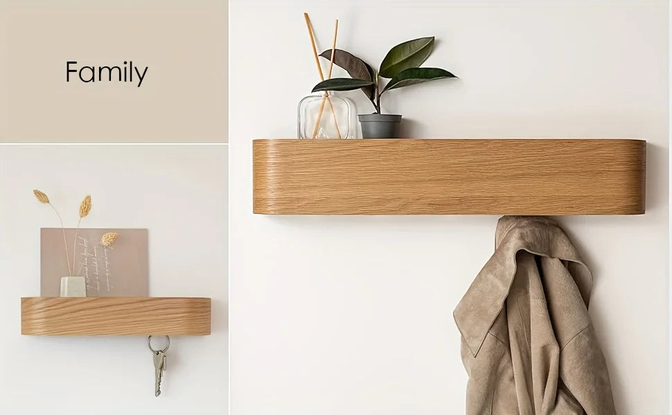 NordicHide Rack Perchero de pared con estante y ganchos ocultos Kalsten