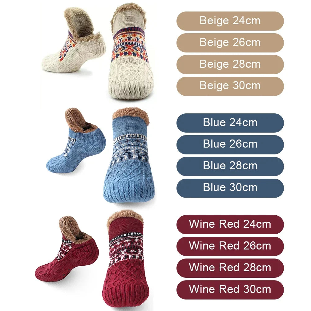 Nordhütte | Calcetines de casa térmicos de invierno | Calcetines antideslizantes de felpa para hombres y mujeres | Forrados y extra cálidos | Suaves calcetines antideslizantes para el hogar y Navidad