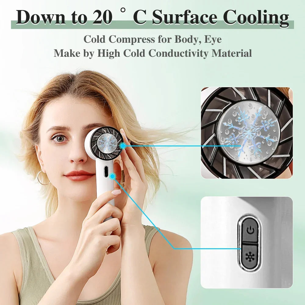 Ventilador de Aire Acondicionado Portátil | Compacto, Ligero e Ideal para Uso en Casa, Oficina y Aire Libre | Ventiladores Portátiles de Mano