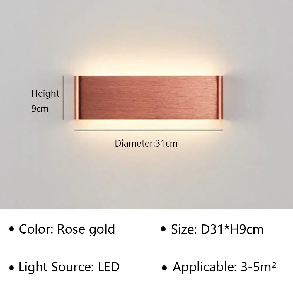 LumiEra Moderne LED-Aplique | Diseño Elegante | Luz Cálida para Dormitorio, Pasillo y Baño