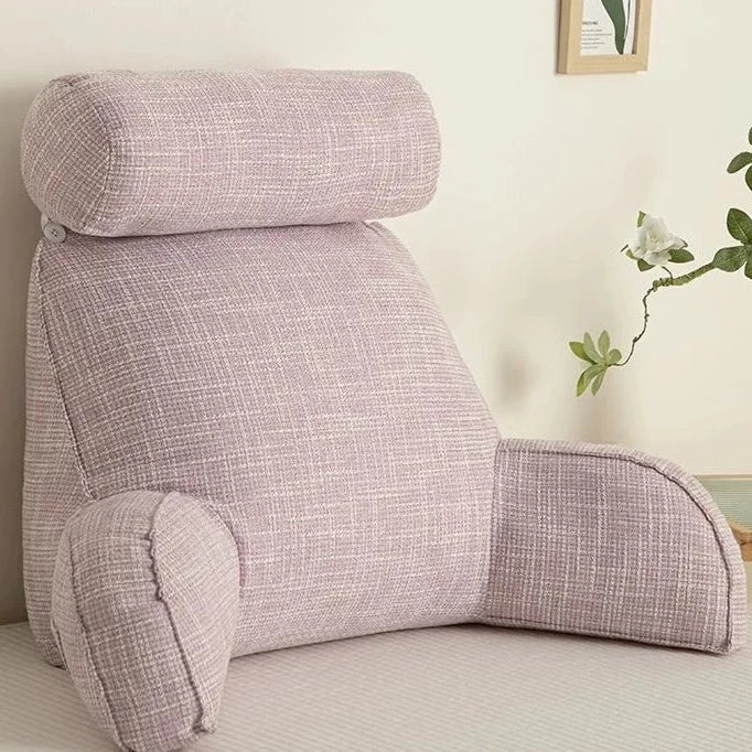 Cojín de respaldo Deluxe – Soporte ergonómico con cabezal ajustable y funda lavable