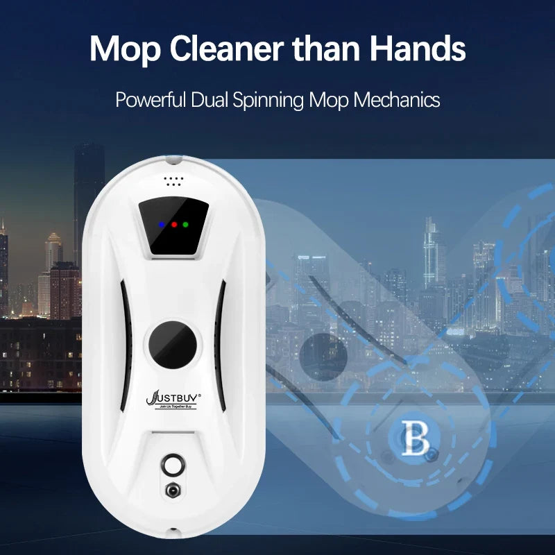 Robot de limpieza de ventanas Glasheld | 5600Pa de potencia de succión | Seguro y eficiente | Con control remoto y cable de seguridad