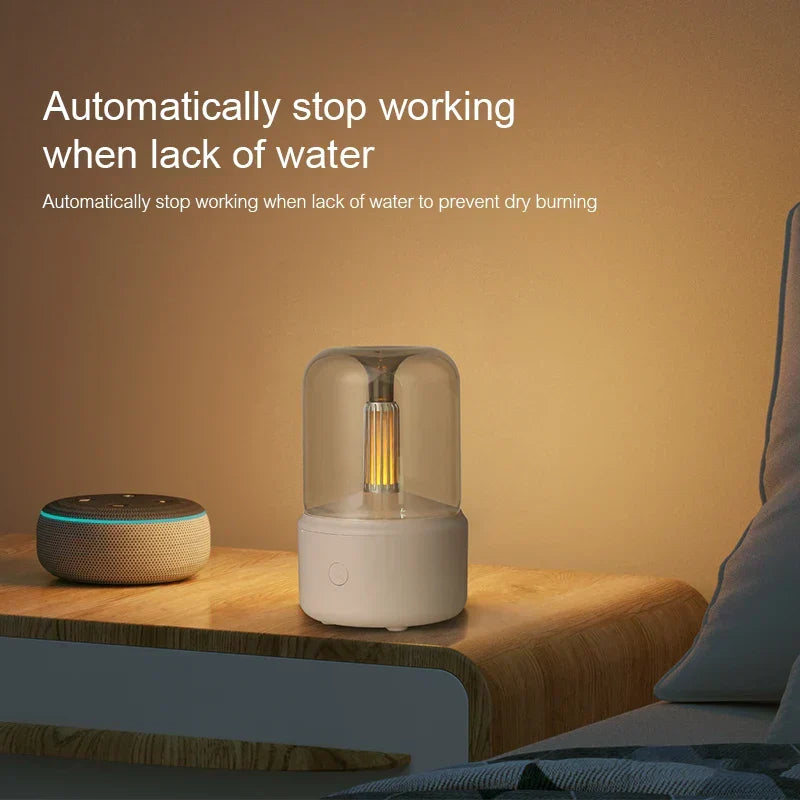 Difusor de Aromas Retro con Luz Nocturna - Humidificador de Aire USB para Aceites Esenciales en Hogar y Oficina