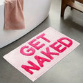BlushNaked Alfombra de Diseño Acolchada – Rosa "Get Naked" Alfombra para Baño y Sala | Brehn