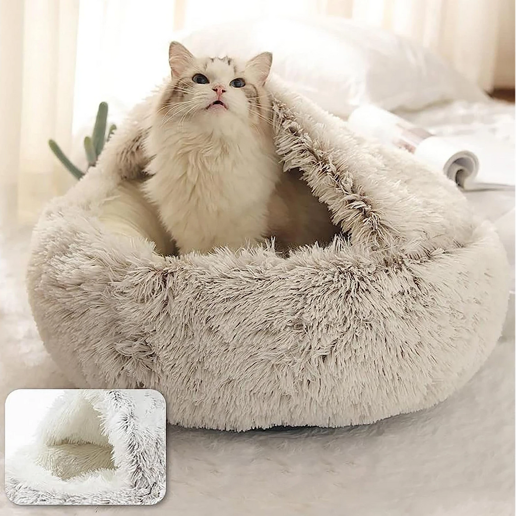 Cama de Cueva Calmante para Mascotas