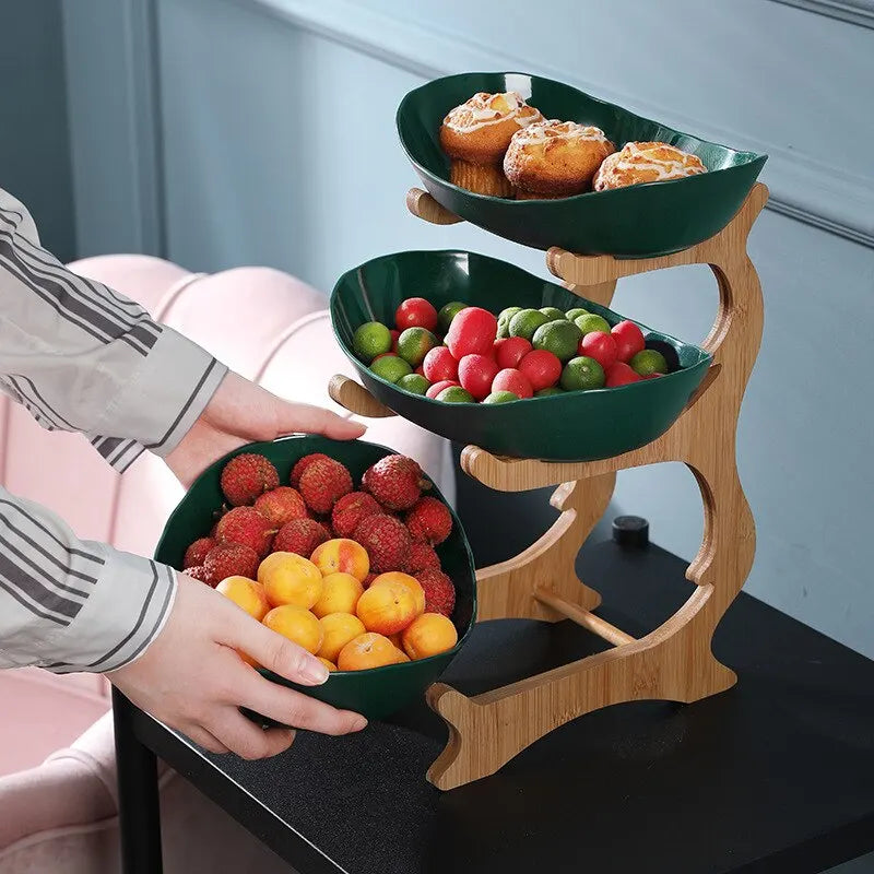 Kalsten | FruitTriad | Frutero de tres niveles hecho de plástico