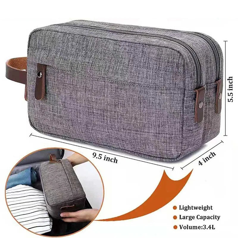 Neceser Nylonéa Unisex | Resistente al agua | Diseño de lona con asa de cuero | Para viajes y uso diario