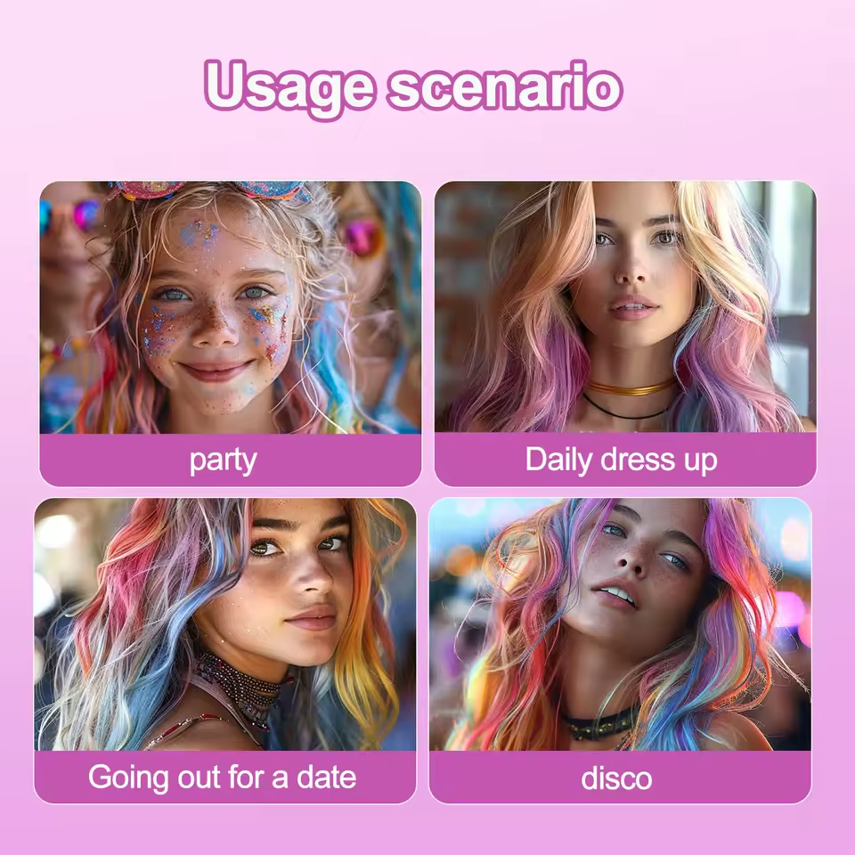 Coloración de cabello divertida y temporal en 5 segundos
