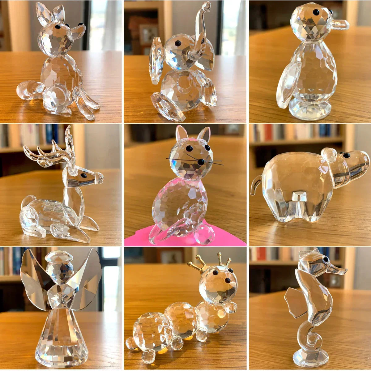 Figuras de bolas de cristal de animales súper lindas