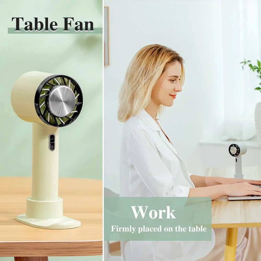 Ventilador de Aire Acondicionado Portátil | Compacto, Ligero e Ideal para Uso en Casa, Oficina y Aire Libre | Ventiladores Portátiles de Mano