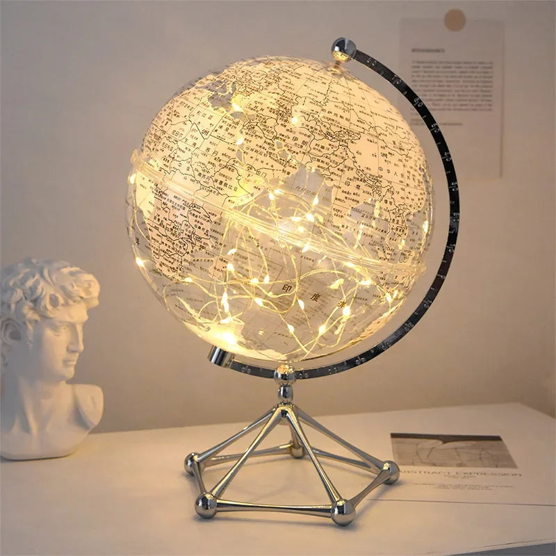 Lámpara de Globo Terráqueo LED Rotativa Royaleva – Pieza de Decoración Belyst Jord