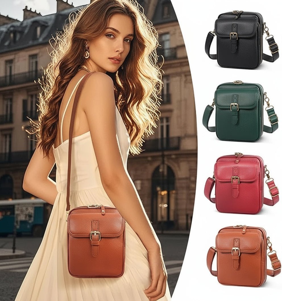 Bolsa Compacta Antirrobo con Correa Ajustable y Amplio Almacenamiento