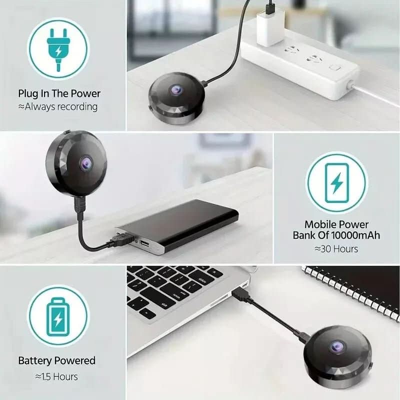 Cámara de Seguridad Pequeña – Cámara WiFi Magnética Pequeña 1080P HD para Vigilancia Discreta