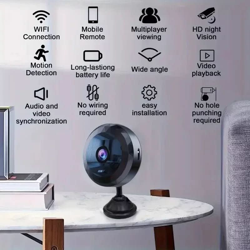 Cámara de Seguridad Pequeña – Cámara WiFi Magnética Pequeña 1080P HD para Vigilancia Discreta