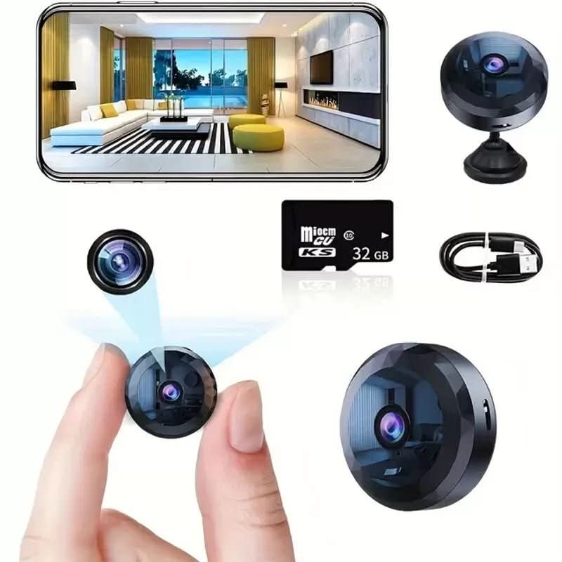Cámara de Seguridad Pequeña – Cámara WiFi Magnética Pequeña 1080P HD para Vigilancia Discreta