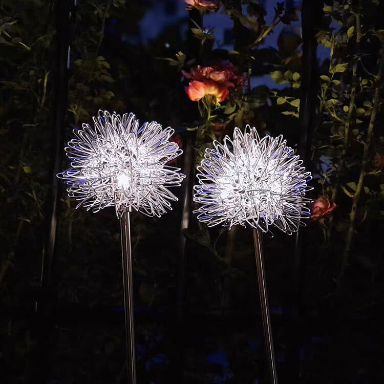 Luz de Globo LED Solar de Alambre de Aluminio Diente de León Impermeable para Jardín | Brehn