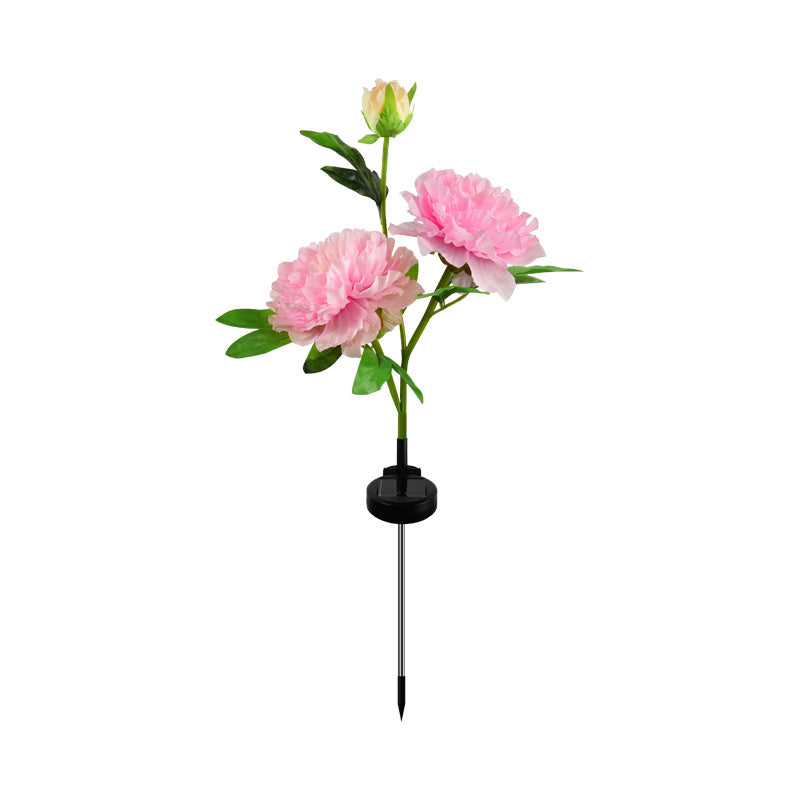 Luz de jardín LED creativa contemporánea de flores de peonía solar impermeable para exteriores | Brehn