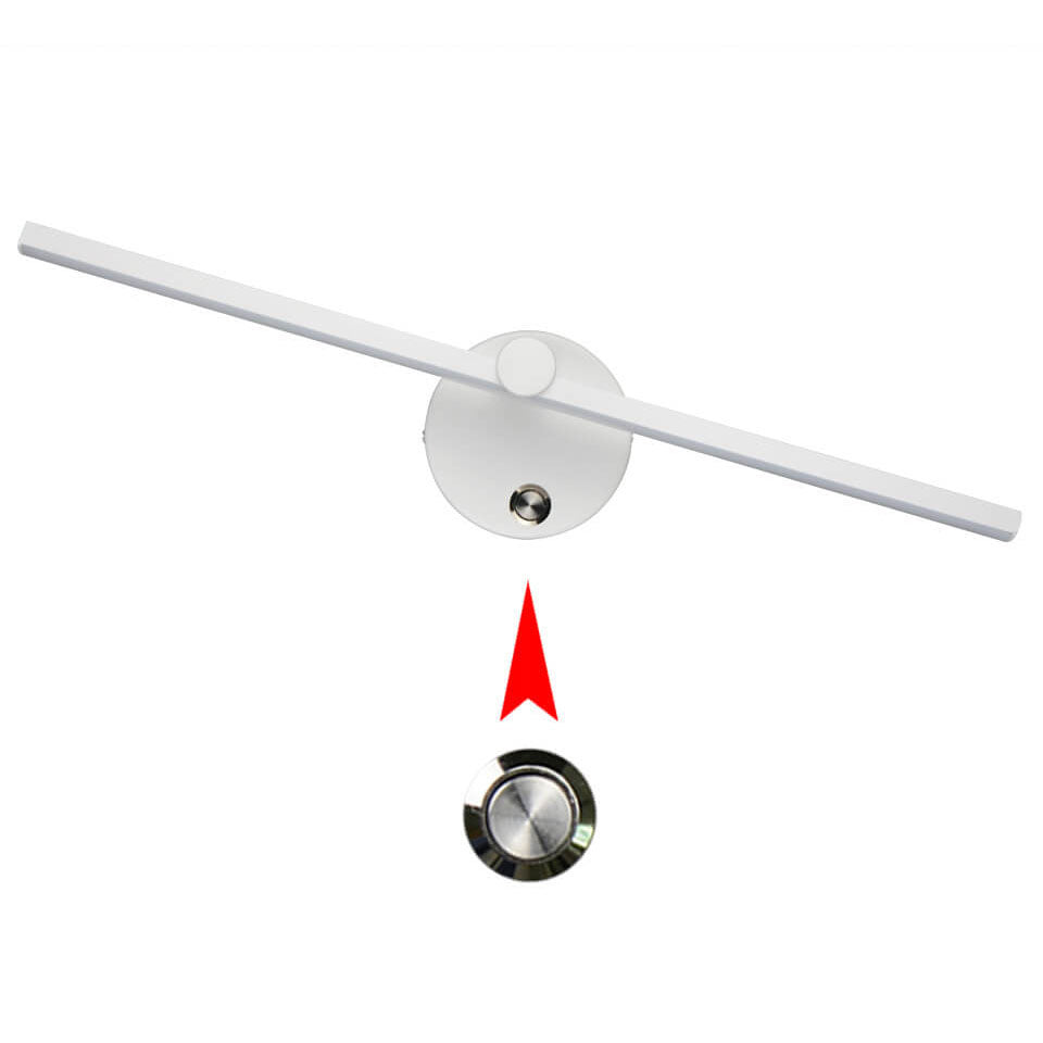 Lámpara de pared LED de espejo con interruptor de barra larga de aluminio minimalista nórdico