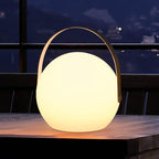 Simplicidad Moderna Lámpara de Mesa LED de Mano Redonda Cuadrada de Plástico para Patio Exterior