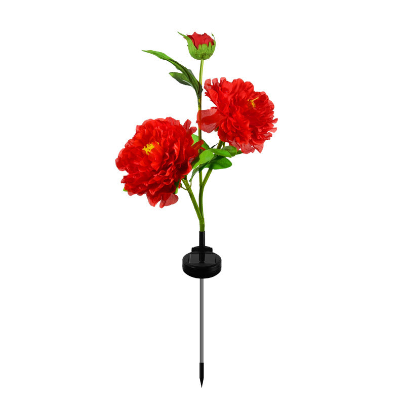Luz de jardín LED creativa contemporánea de flores de peonía solar impermeable para exteriores | Brehn