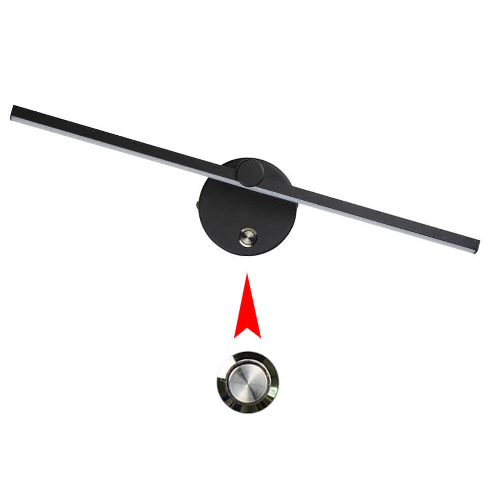Lámpara de pared LED de espejo con interruptor de barra larga de aluminio minimalista nórdico
