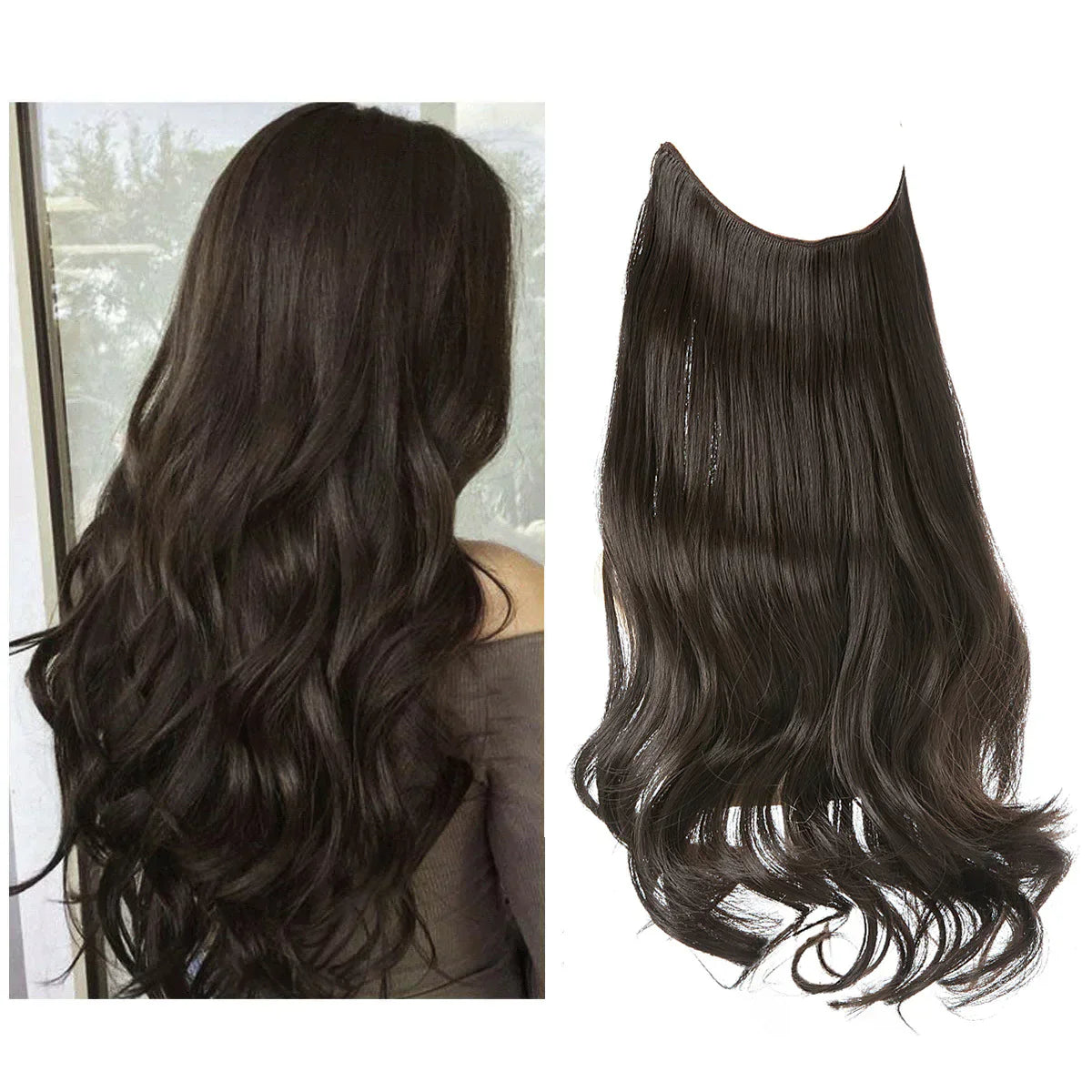 SecretHair | Extensiones de Cabello 100% Natural | Calidad REMY | Volumen y Longitud Sin Costuras | Brillo Natural | Resistente al Calor y Duradero