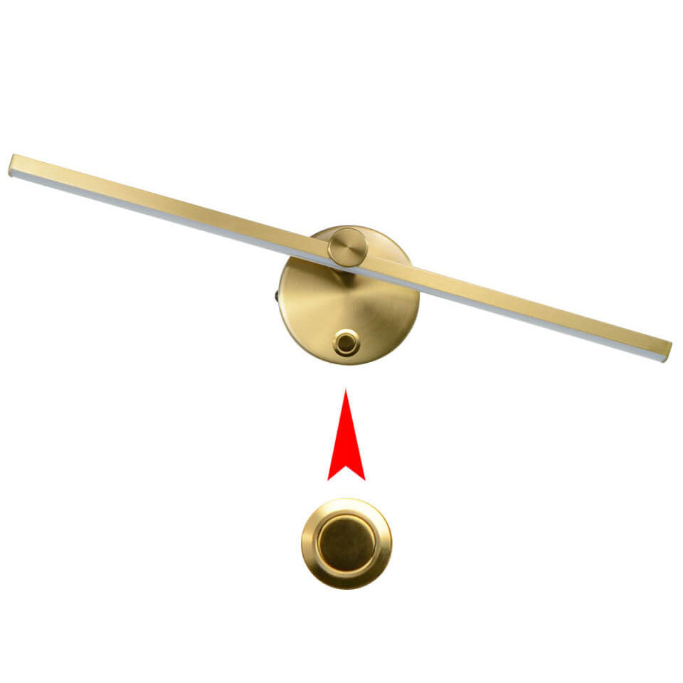 Lámpara de pared LED de espejo con interruptor de barra larga de aluminio minimalista nórdico
