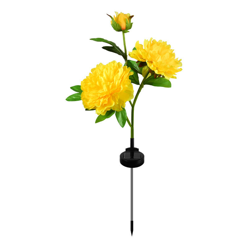 Luz de jardín LED creativa contemporánea de flores de peonía solar impermeable para exteriores | Brehn