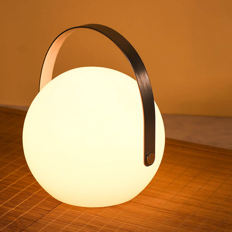 Simplicidad Moderna Lámpara de Mesa LED de Mano Redonda Cuadrada de Plástico para Patio Exterior | Brehn