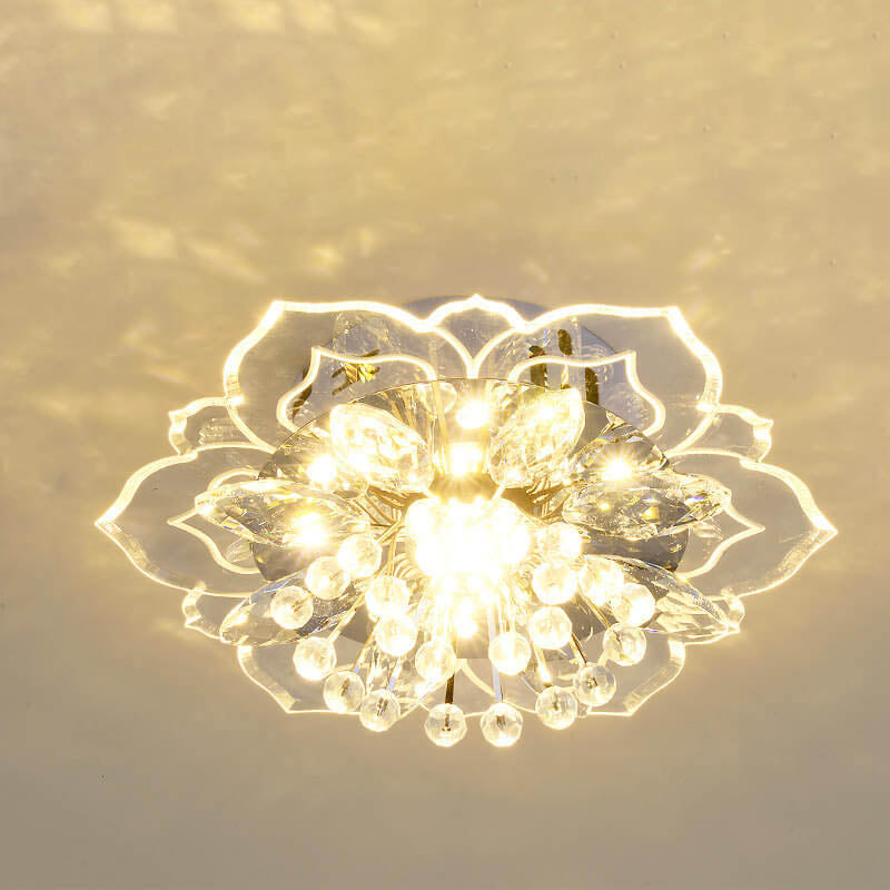 GlowPetal | Luz de Techo de Cristal LED | Forma de Flor, Cambio de Color RGB y Eficiencia Energética