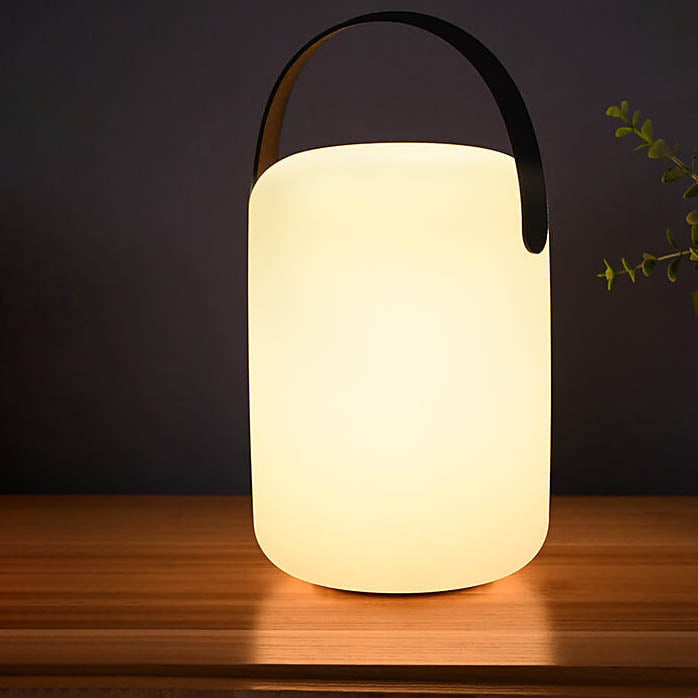 Simplicidad Moderna Lámpara de Mesa LED de Mano Redonda Cuadrada de Plástico para Patio Exterior | Brehn