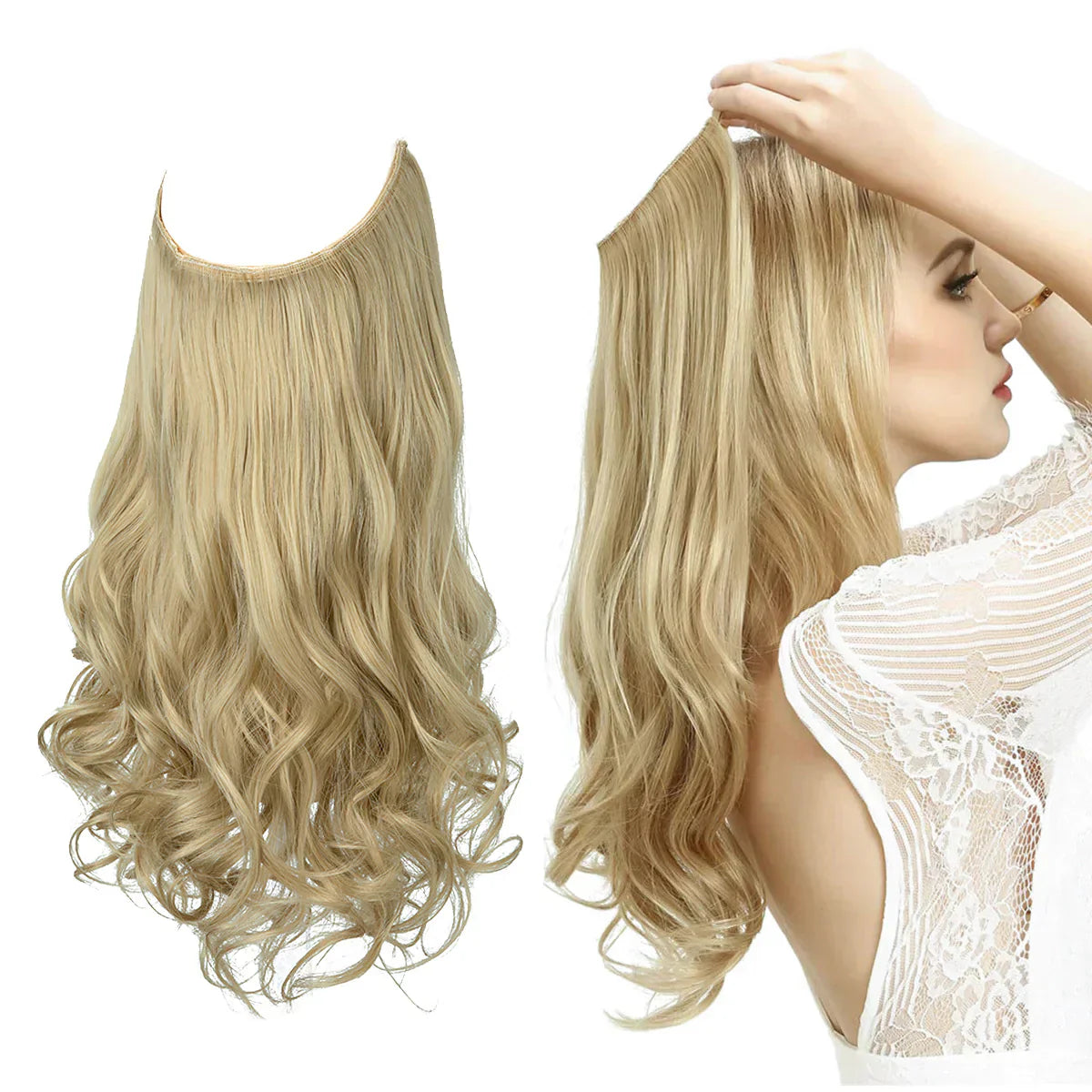 SecretHair | Extensiones de Cabello 100% Natural | Calidad REMY | Volumen y Longitud Sin Costuras | Brillo Natural | Resistente al Calor y Duradero