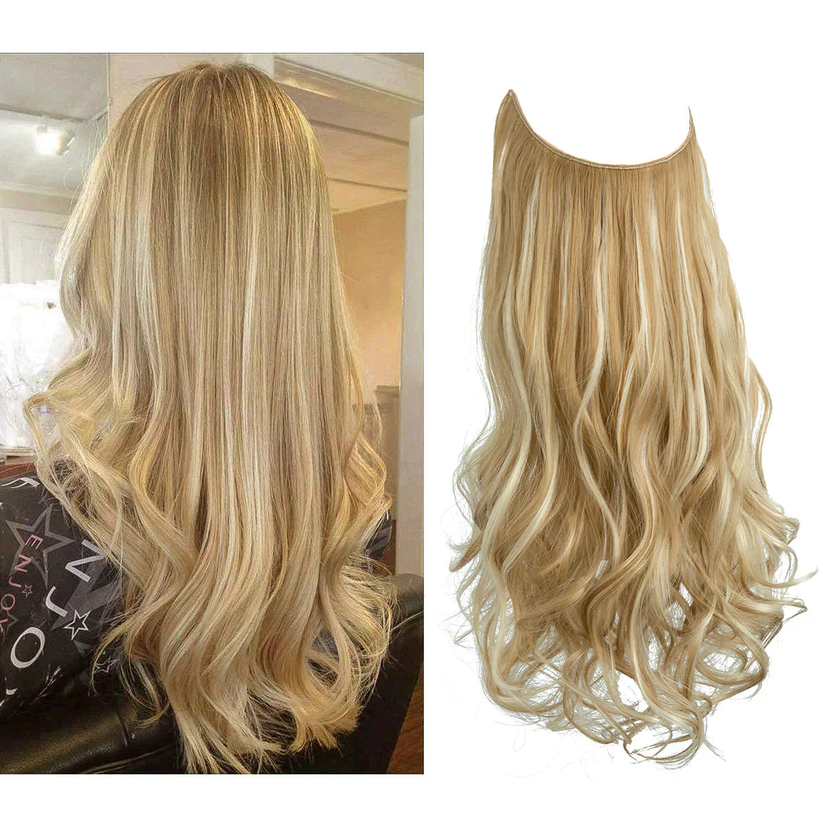 SecretHair | Extensiones de Cabello 100% Natural | Calidad REMY | Volumen y Longitud Sin Costuras | Brillo Natural | Resistente al Calor y Duradero