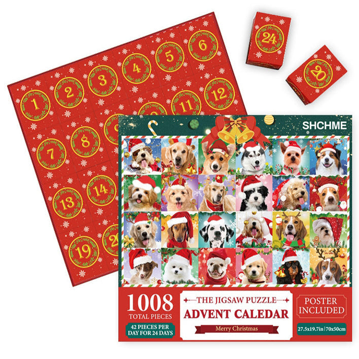 1000PCS Rompecabezas de Navidad Calendario de Adviento - Regalo de Navidad
