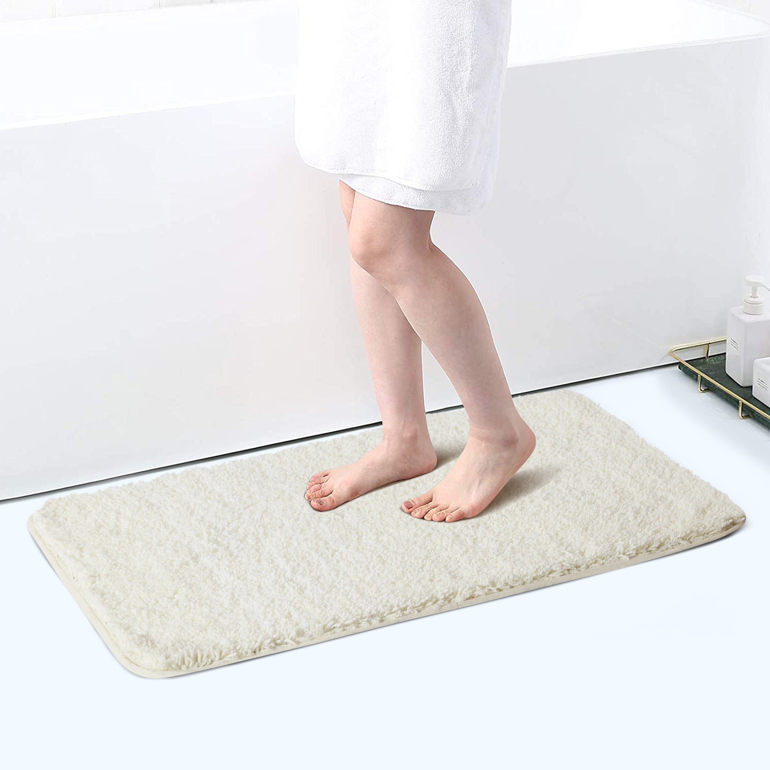 Lisslune | Alfombrilla de Baño PlushHaven – Alfombrilla de Microfibra Ultra Suave Antideslizante con Rápida Absorción de Agua