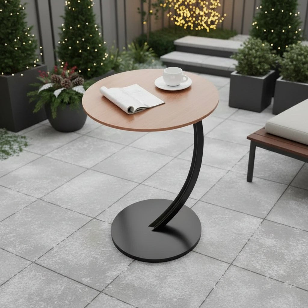 SMALLIX – Mesa auxiliar redonda compacta y reforzada para una vida moderna en espacios pequeños