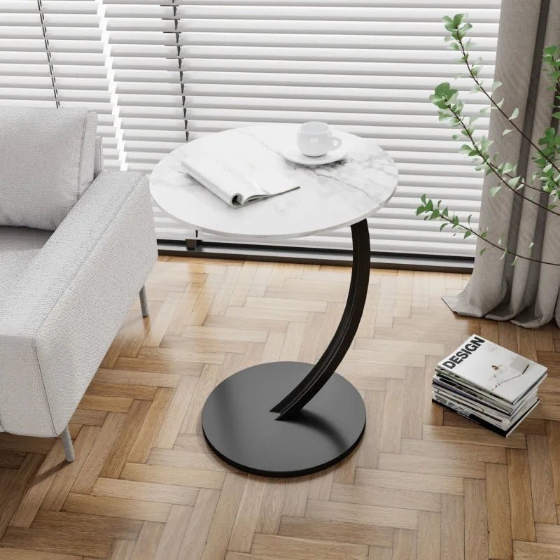 SMALLIX – Mesa auxiliar redonda compacta y reforzada para una vida moderna en espacios pequeños