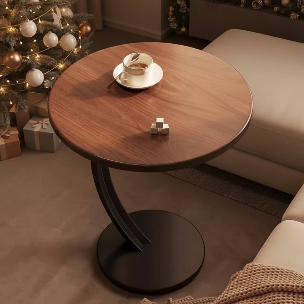 SMALLIX – Mesa auxiliar redonda compacta y reforzada para una vida moderna en espacios pequeños