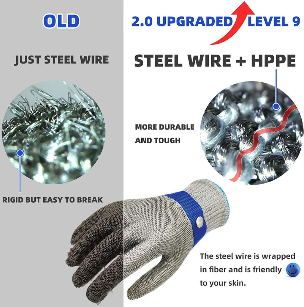 Guantes de Seguridad de Acero Inoxidable StahlSicherheit Profi – Con Máxima Resistencia al Corte