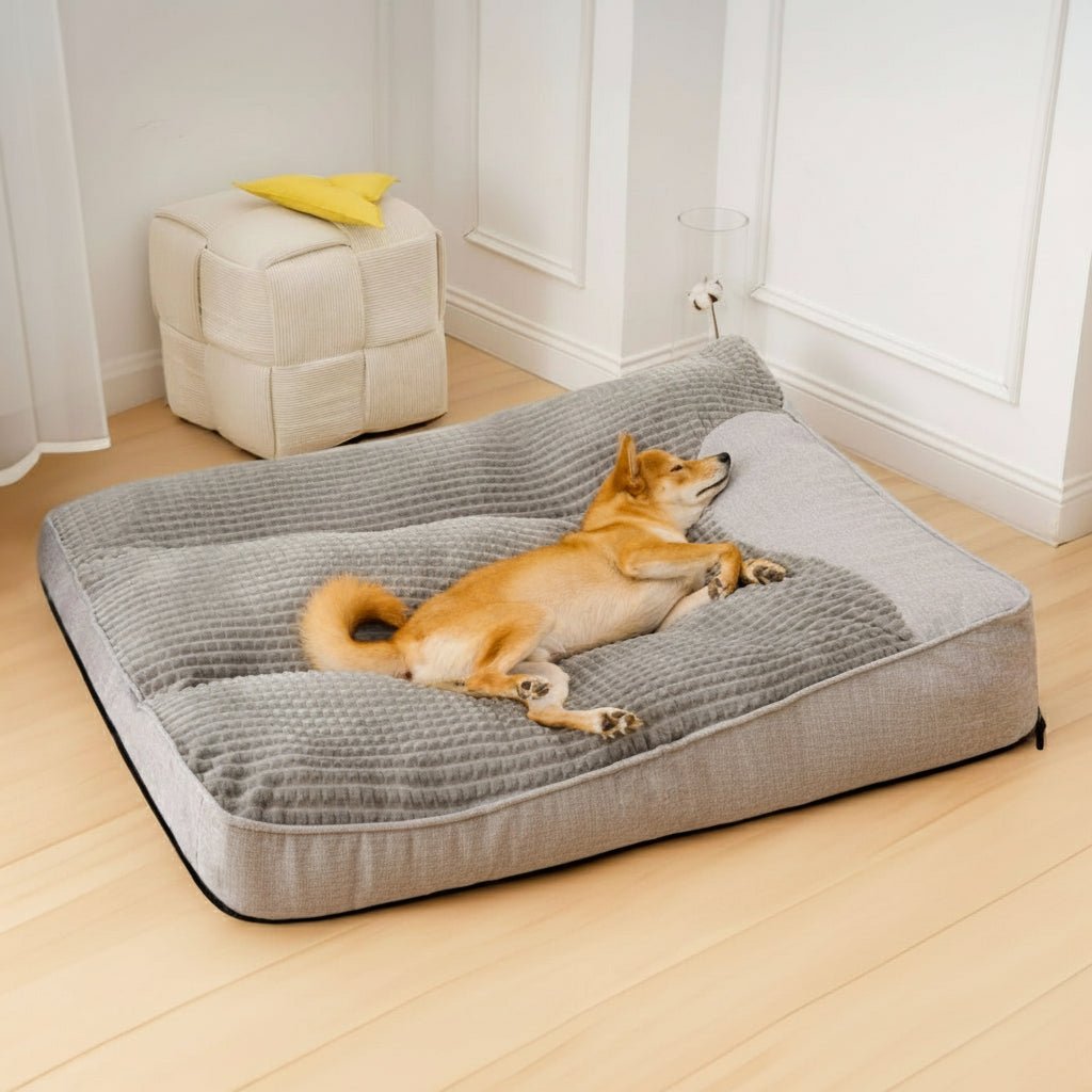HUGBED – Cama para perros grande resistente a rasguños con soporte ortopédico para la columna vertebral