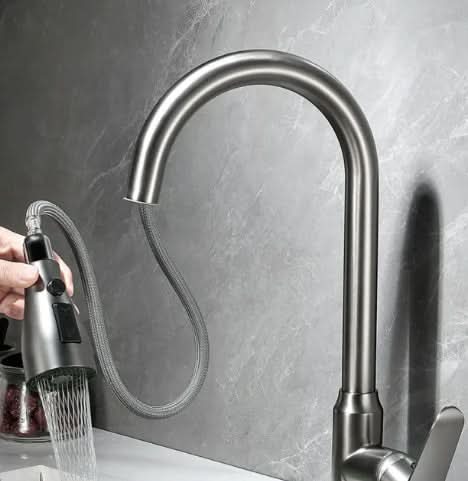 AQUAREACH – Grifo de cocina táctil con cabezal de rociado extraíble