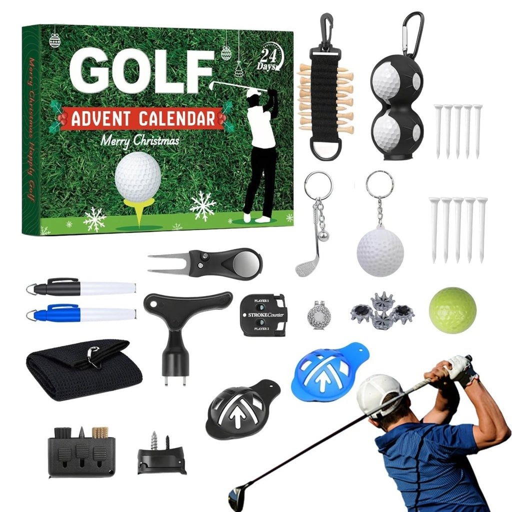 PUTTBOX 2026 – Calendario de Adviento de golf de 24 días con accesorios temáticos a juego