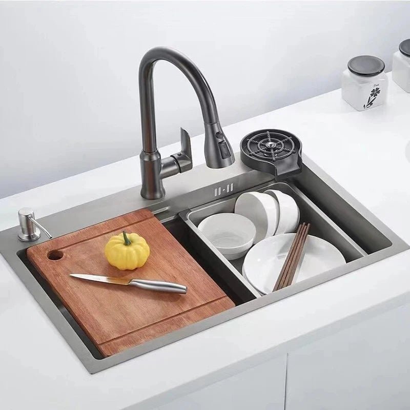 SWIVELUX – Grifo de cocina elegante con función extraíble y rotación de 360°