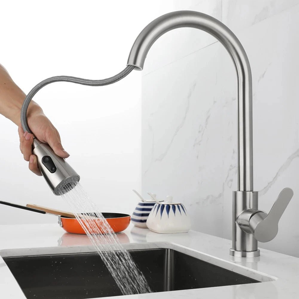 SWIVELUX – Grifo de cocina elegante con función extraíble y rotación de 360°