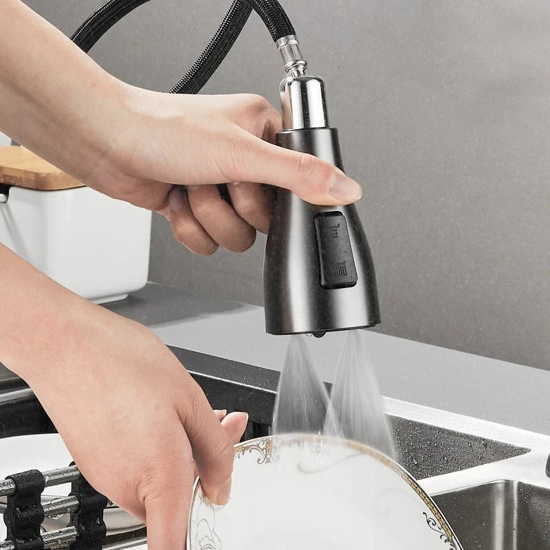 SWIVELUX – Grifo de cocina elegante con función extraíble y rotación de 360°