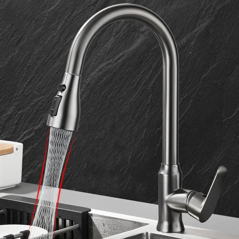SWIVELUX – Grifo de cocina elegante con función extraíble y rotación de 360°
