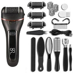 Eliminador de callos eléctrico Pediluxe Pro | Con 3 cabezales de lijado, LED y LCD | Recargable y resistente al agua IPX7 | Para pies suaves y bien cuidados