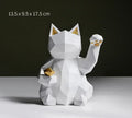 Lisslune | Estatuas de Gato de la Suerte en Geometría Minimalista Nórdica