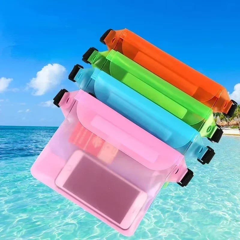 Bolsa de Cadera Impermeable AquaSafeX | Sellado Triple | Bolsa Seco Transparente para Smartphone y Objetos de Valor | Correa Ajustable