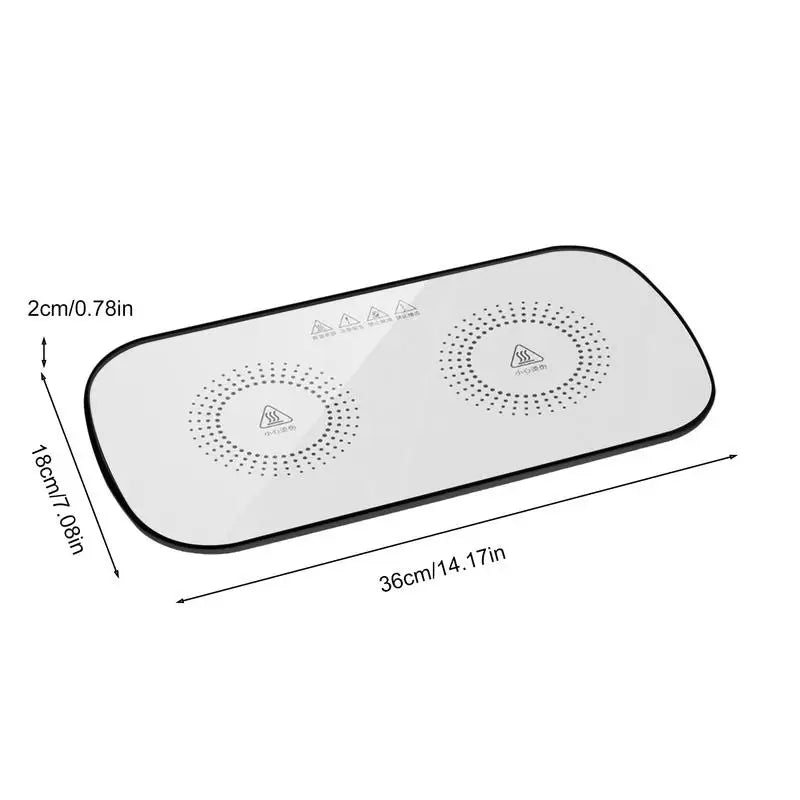 Skorter | Bandeja Térmica Eléctrica Inteligente | Control de Temperatura Ajustable | Mantiene la Comida Caliente con Placa Calentadora Constante | Esencial para Calentar Comida